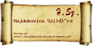 Hajdukovics Szilárd névjegykártya