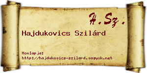 Hajdukovics Szilárd névjegykártya