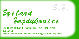 szilard hajdukovics business card